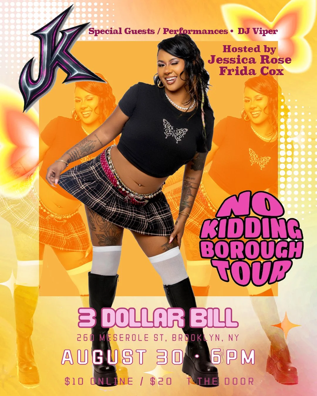 JK: NO KIDDING BOROUGH TOUR — 3 Dollar bill